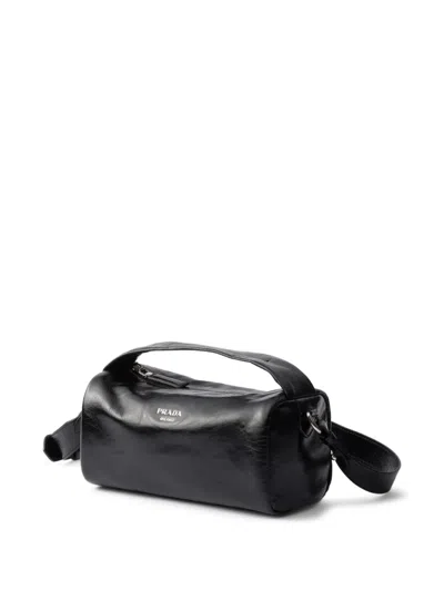 Prada Rectangular Handbag Top Handle In Black