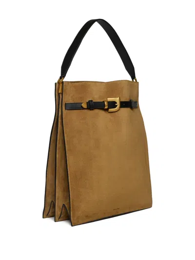 Nanushka Maxi Harmonica Tote Bag Mit Schnallendetail In Brown