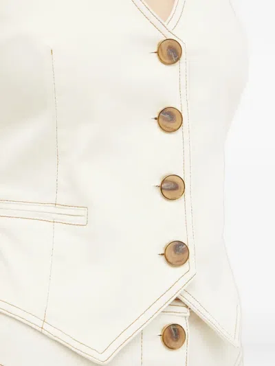 Marciano By Guess Geknöpftes Oberteil Mit Ziernaht In White