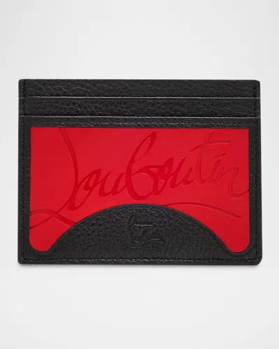 Christian Louboutin Kios Sneaker Sole Leather & Tpu Card Case In Multi