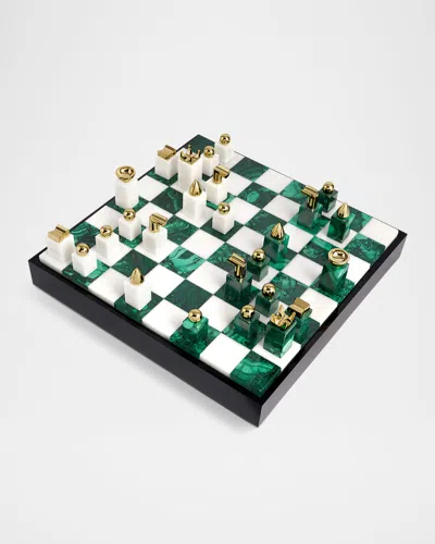 L'objet Malachite Chess Set In Green
