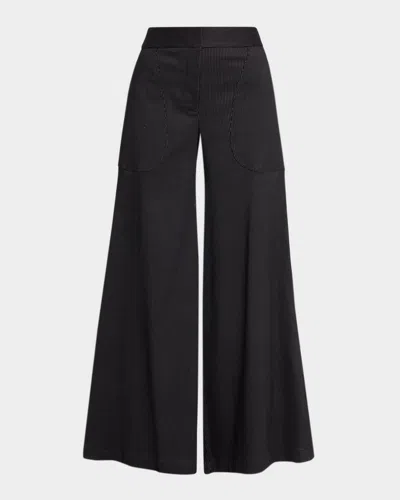 Jbq Oslo Wide-leg Pants In Black