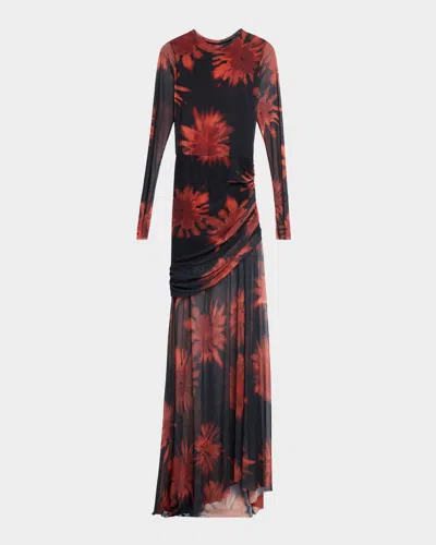 Jbq Serene Floral Mesh Maxi Dress