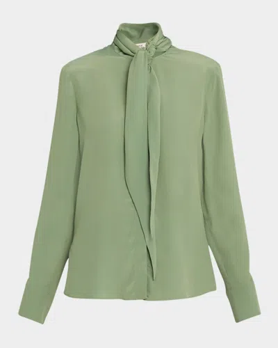 Dorothee Schumacher Soft Vibes Tie-neck Crepe De Chine Blouse