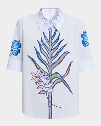 Dorothee Schumacher Floral Embrace Printed Cotton Poplin Blouse