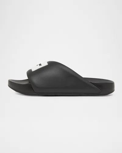 Givenchy Logo Label Slide Sandals In Multi