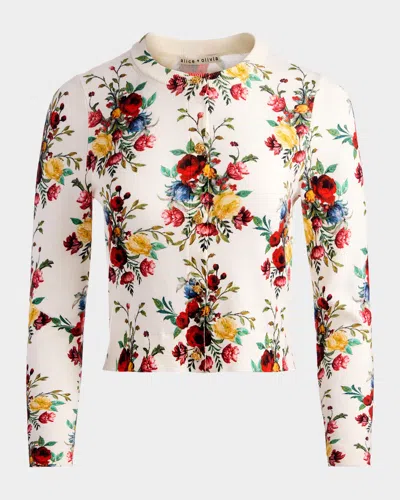 Alice And Olivia Gilded Rose Carson Cardigan
