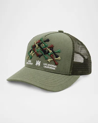 Amiri Kid's Bones Hat In Green