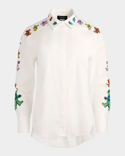 Alice And Olivia X Grateful Dead Dimitra Oversized Button-front Shirt In Multi