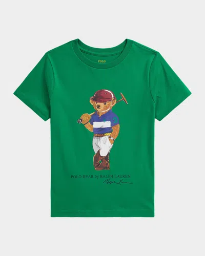 Ralph Lauren Boy's Polo Bear Cotton Jersey T-shirt In Green