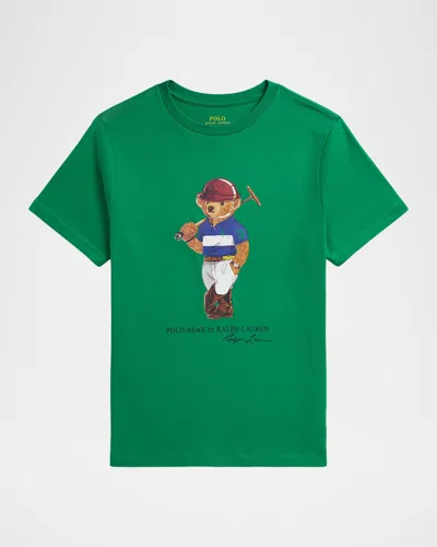 Ralph Lauren Boy's Polo Bear Cotton Jersey T-shirt In Green