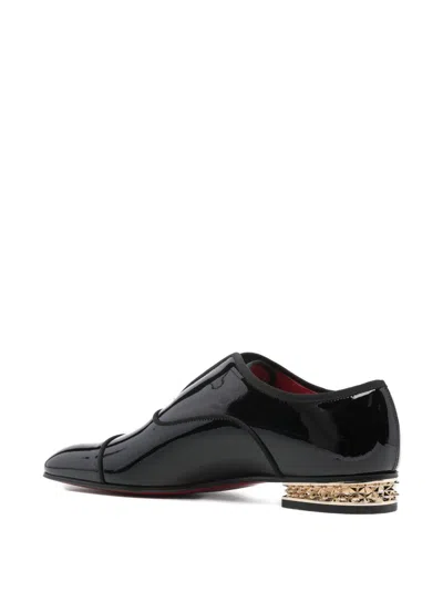 Christian Louboutin Alphamale Rocks Patent Leather Oxfords In Black