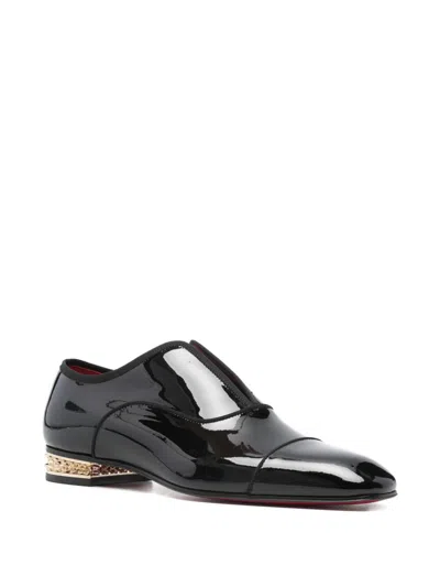 Christian Louboutin Alphamale Rocks Patent Leather Oxfords In Black