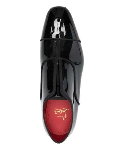 Christian Louboutin Alphamale Rocks Patent Leather Oxfords In Black