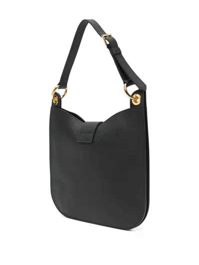 Tom Ford Tara Small Leather Shoulder Bag Top Handle In Black