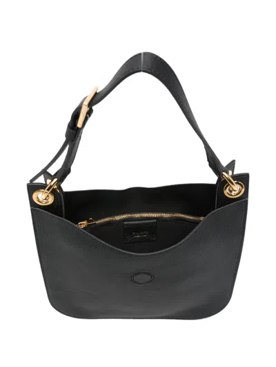 Tom Ford Tara Small Leather Shoulder Bag Top Handle In Black