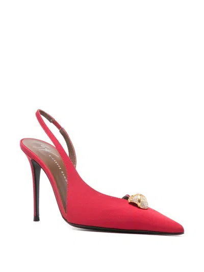 Giuseppe Zanotti Carole Slingback Pumps Pointed Toe Stiletto In Pink