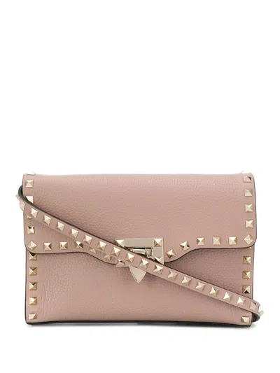Valentino Rockstud Small Leather Shoulder Bag In White