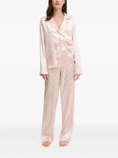 Guess Usa Sylvie Logo Pajamas In Pink