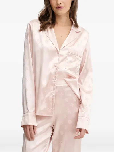 Guess Usa Sylvie Logo Pajamas In Pink