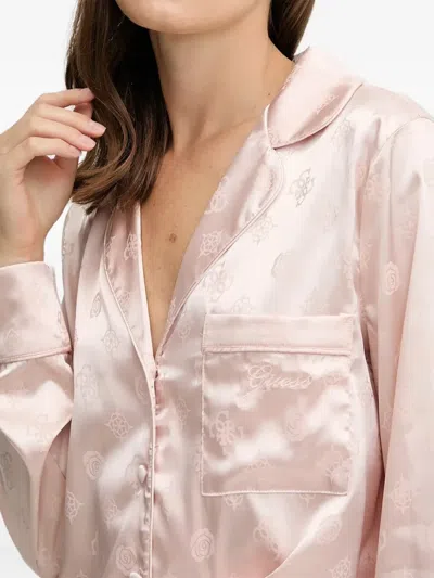 Guess Usa Sylvie Logo Pajamas In Pink