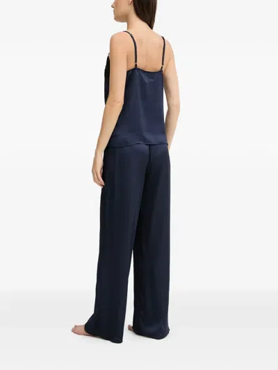 Guess Usa Daphne Lace Pajamas In Blue