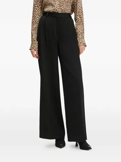 Guess Usa Wide-leg Tailored Trousers In Black