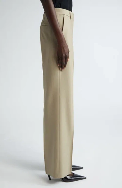 Lafayette 148 New York Gates Stretch Wool Straight Leg Pants In Nude
