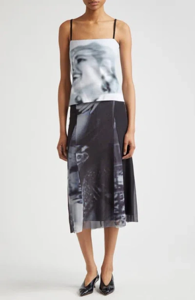 Elliss Beam Print Jersey Camisole