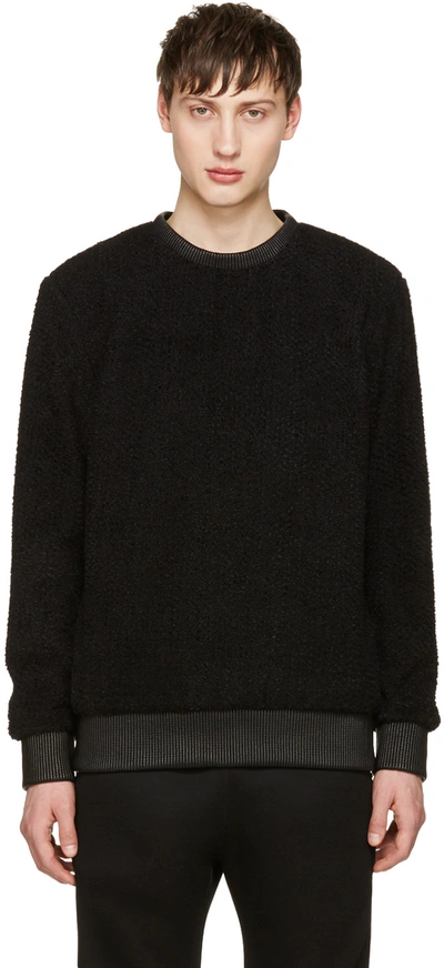 Shop Helmut Lang Black Sherpa Sweater