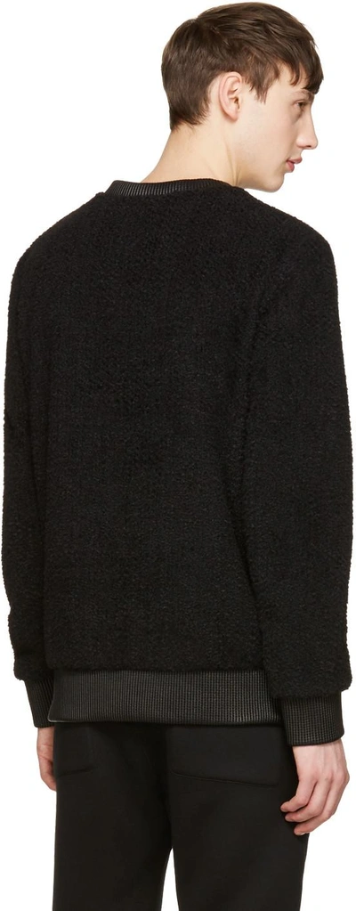 Shop Helmut Lang Black Sherpa Sweater