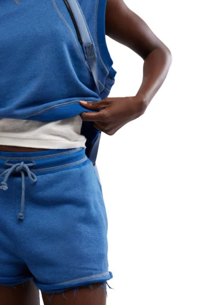 Free People Time After Time Top & Shorts Set In Blue