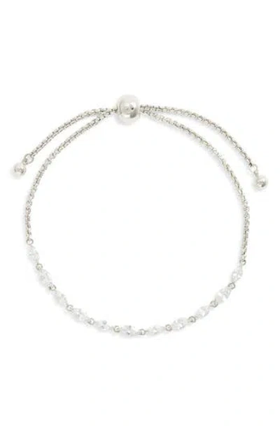 Nordstrom Cubic Zirconia Marquise Slider Bracelet In Metallic