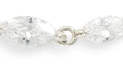Nordstrom Cubic Zirconia Marquise Slider Bracelet In Metallic