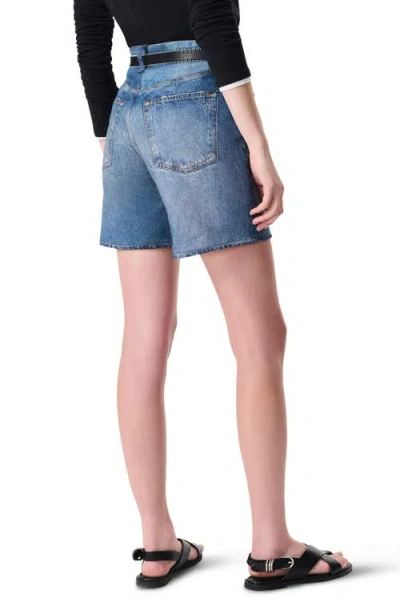 Rag & Bone Miramar Kaia High Waist Cotton Terry Shorts In Purple