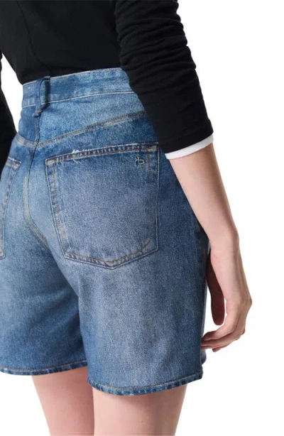 Rag & Bone Miramar Kaia High Waist Cotton Terry Shorts In Purple