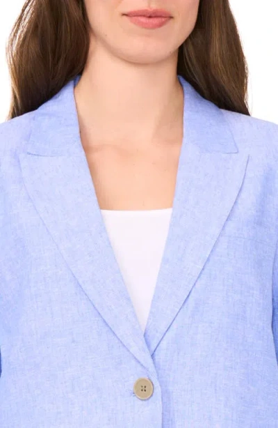 Halogen ® One-button Linen Blend Blazer In Blue