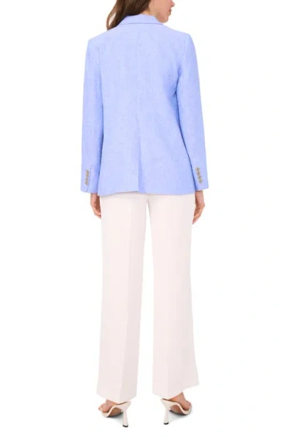 Halogen ® One-button Linen Blend Blazer In Blue
