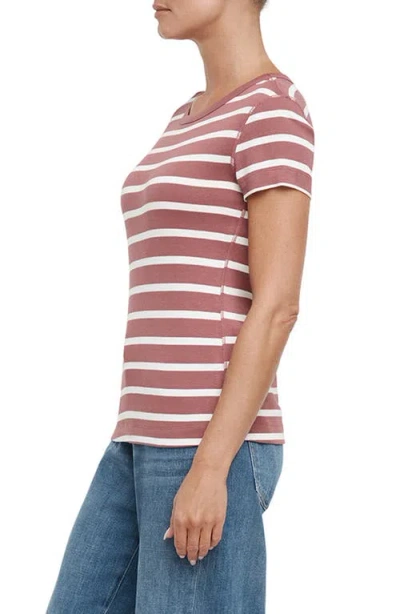 Three Dots Cotton Crewneck T-shirt In Multi