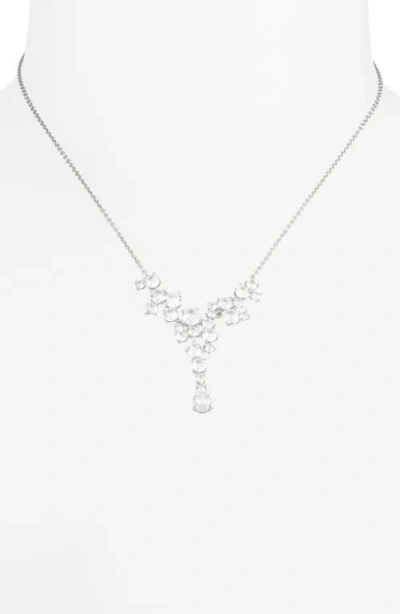 Nordstrom Rack Cubic Zirconia Cascade Necklace In Metallic