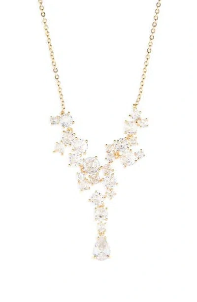 Nordstrom Rack Cubic Zirconia Cascade Necklace In Gold