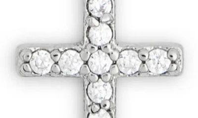 Nordstrom Rack Set Of 2 Cross & Station Chain Necklaces In Silver