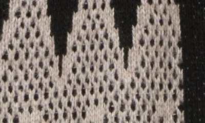 T Tahari Long Sleeve Pattern Sweater In Black