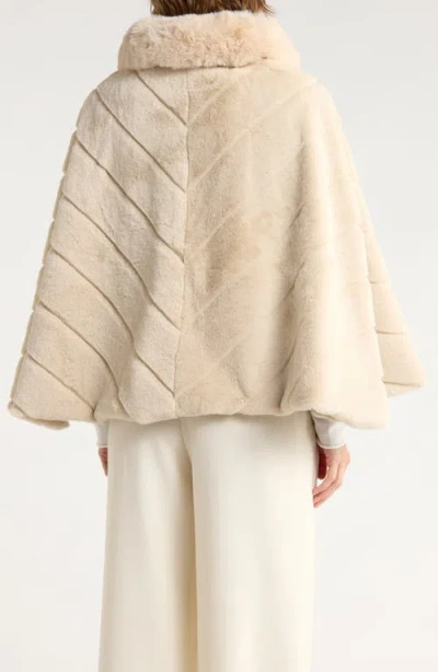 Bcbg Faux Fur Cape In Brown