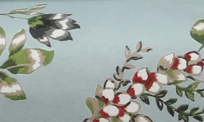 Azores Home Leilani Floral Cotton Flannel Sheet Set In Blue