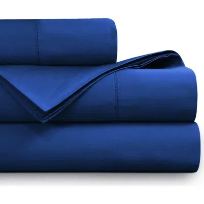 Azores Home 1000 Thread Count Cotton Sateen Sheet Set In Blue