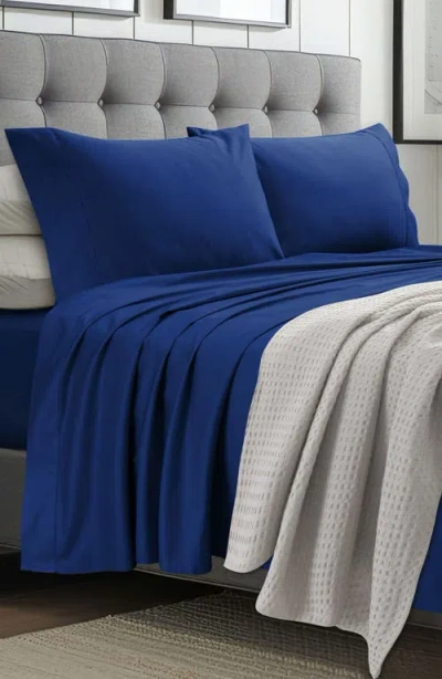 Azores Home 1000 Thread Count Cotton Sateen Sheet Set In Blue