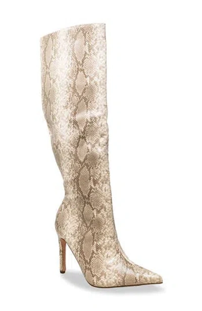 Chase & Chloe Chase And Chloe Knee High Boot In Animal Print