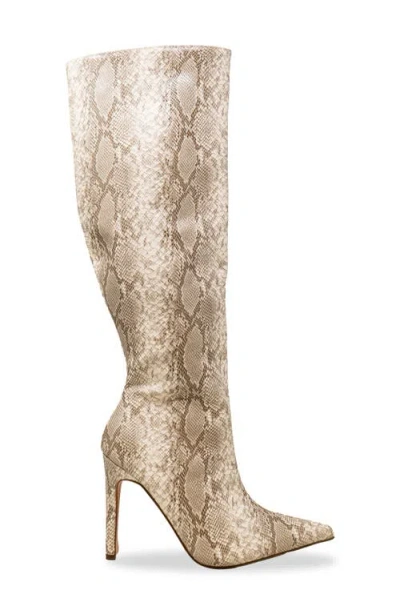 Chase & Chloe Chase And Chloe Knee High Boot In Animal Print