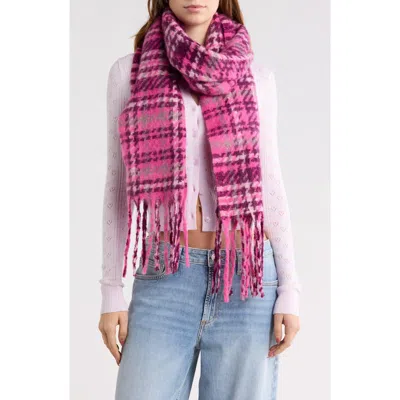 Steve Madden Brushed Twill Scarf In Pink